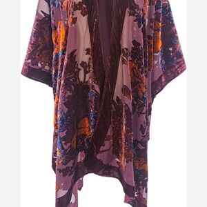 Burnout Velvet Kimono Jacket